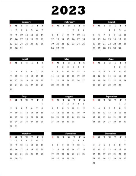 2023 Monthly Calendar Template Free Printable Templates Anwarelmadina