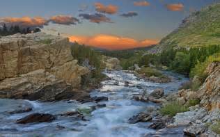 Wallpaper 1680x1050 Px Landscape Mountain Nature River Sunset