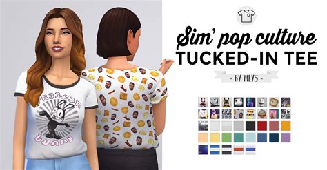 Maxis Match Cc — Mlyssimblr Simpop Culture Tucked In T Shirts