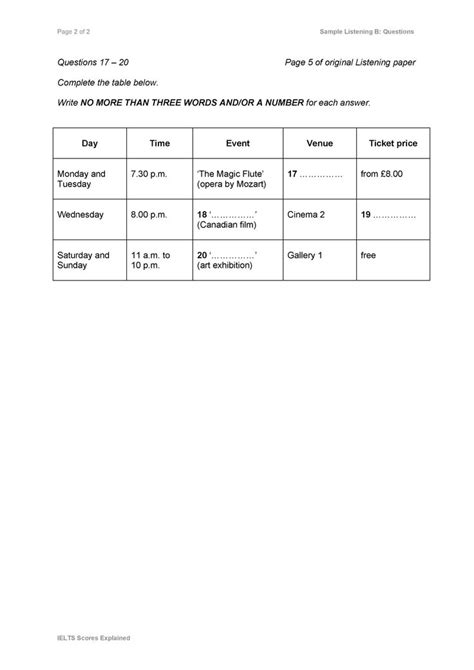 Formnotetableflow Chartsummary Completion 2 Ielts Listening Test