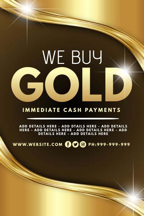 We Buy Gold Poster Template Postermywall