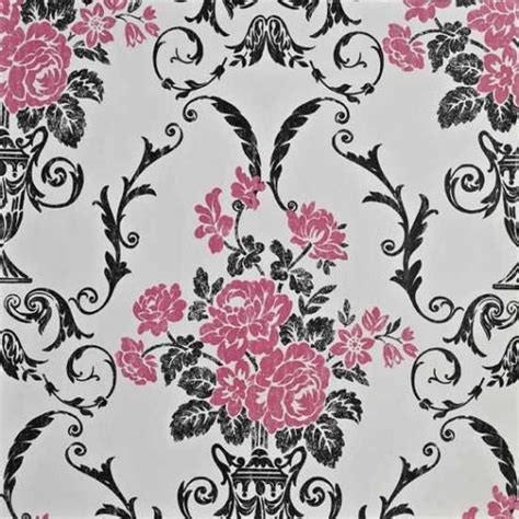 Free Download Home Wallpaper Dauphine Hot Pink Damask Wallpaper