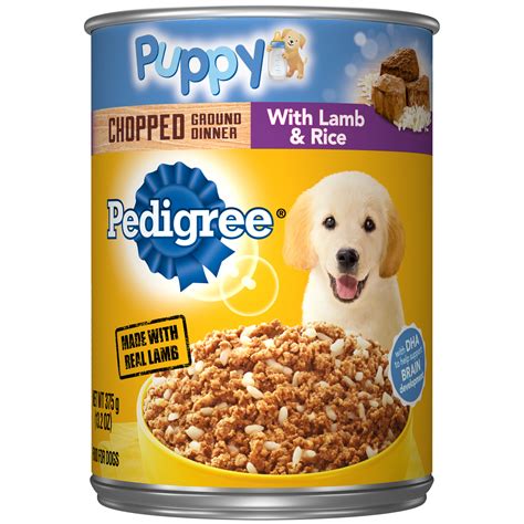 Pedigree puppy food is designed for healthy growth and development, with dha to support brain development, complete and balanced nutrition with antioxidants, vitamins, and minerals for small, medium, and large breed puppies and nutrients similar to mother's milk. PEDIGREE Puppy Chopped Ground Dinner With Lamb & Rice ...