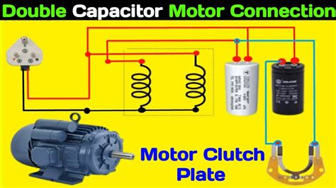 Single Phase Motor Connection With Two Capacitors Chakki Motor