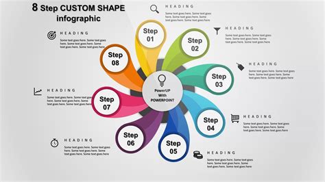 9create 8 Step Custom Shape Infographicpowerpoint Presentation
