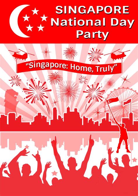 Singapore National Day Party 22 Poster Designs For A Business In