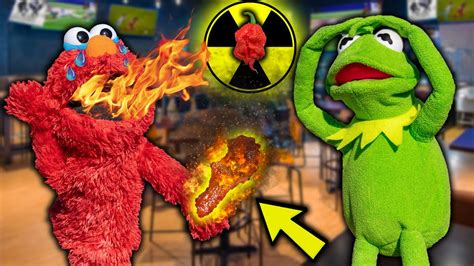 Kermit The Frog And Elmo Eat The Hottest Pepper In The World Carolina