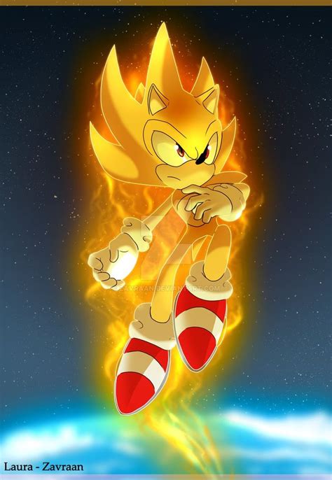 Super Sonic By Zavraan On Deviantart Sonic Sonic Fan Art Sonic Dash