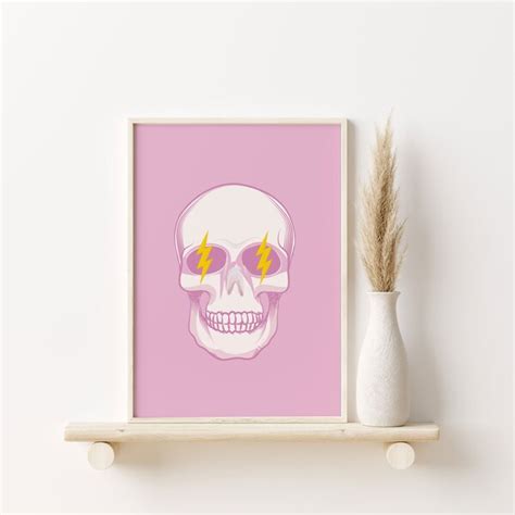 Skull Poster Etsy