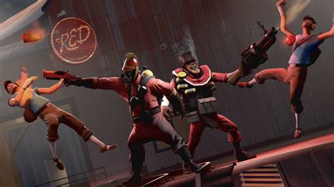 Download Stunning Action Shot Of Demoman And Pyro From Team Fortress Wallpaper Wallpapers Com