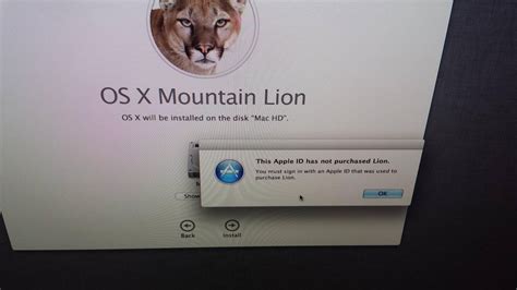 Resuelta Mac Instalación De Mac Os X Mountain Lion Error