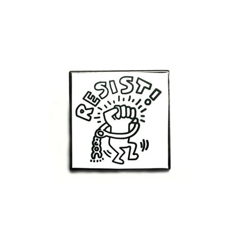 Keith Haring Resist Pin Badge Jewellery Tate Shop Tate