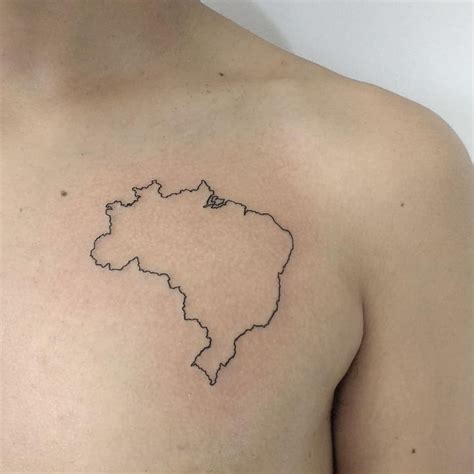 Molde Do Mapa Do Brasil Em Tatuagens Pequenas Mapa Tatuagens Sexiz Pix