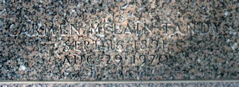 Carmen McLain Tandy 1891 1970 Find A Grave Memorial