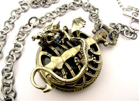 Gothic Steampunk Dragon Locket Wearable Art Fantasy By Steamsect