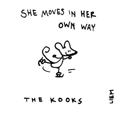 the kooks she moves in her own way 365 illustrated lyrics project brigitte liem the kooks