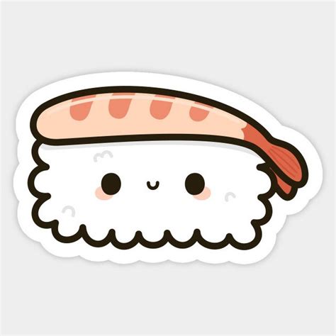 Sushi Youtube Food Stickers Anime Stickers Kawaii Stickers