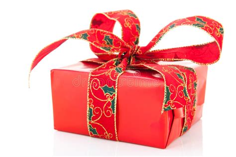 Luxury Red Christmas Present Stock Photo Image Of Surprise Present