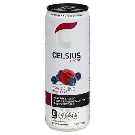Celsius Herbal Energy Drink Wild Berry Grocery Heart