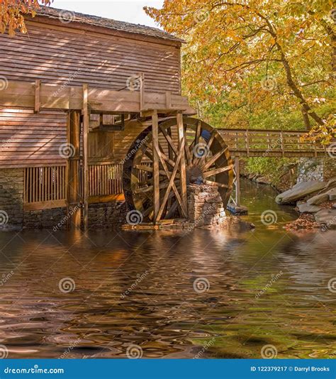 Old Grist Mill Stock Image Image Of Park Lake Creek 122379217