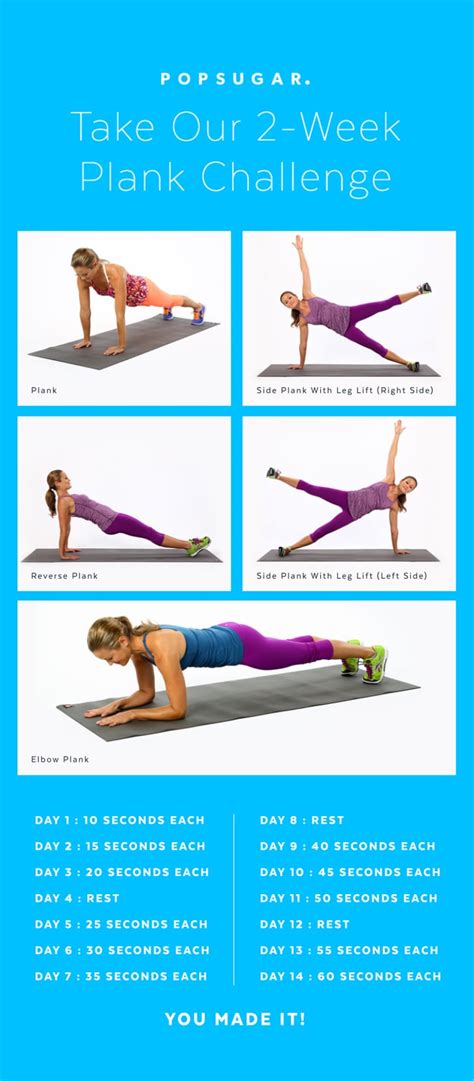Start The 2 Week Plank Challenge Today Popsugar Fitness