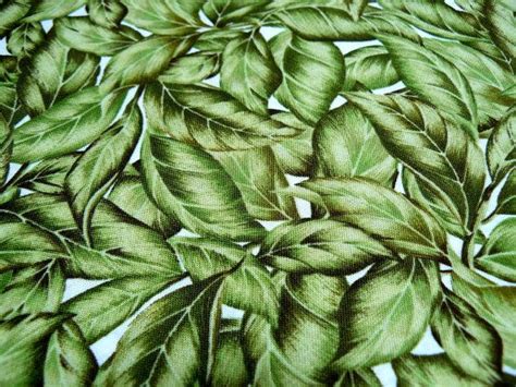 Green Cotton Quilting Material Leaf Print Cotton Quilt Etsy Uk