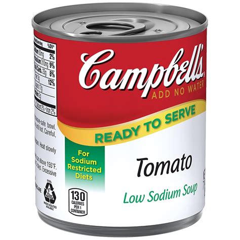 Campbells Low Sodium Tomato Soup Nutrition Label Nutrition Pics