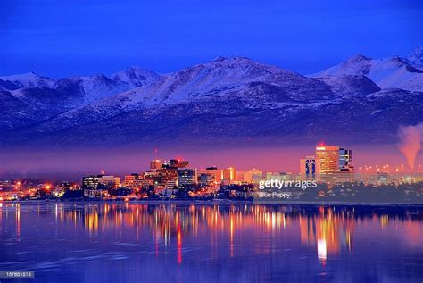 Alaska Anchorage Downtown Skyline High Res Stock Photo Getty Images