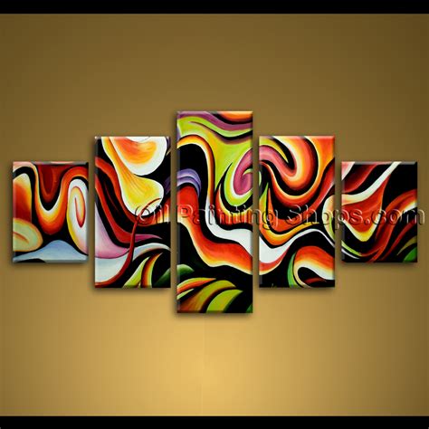 Extra Large Wall Art Colorful Abstract Oil Painting On