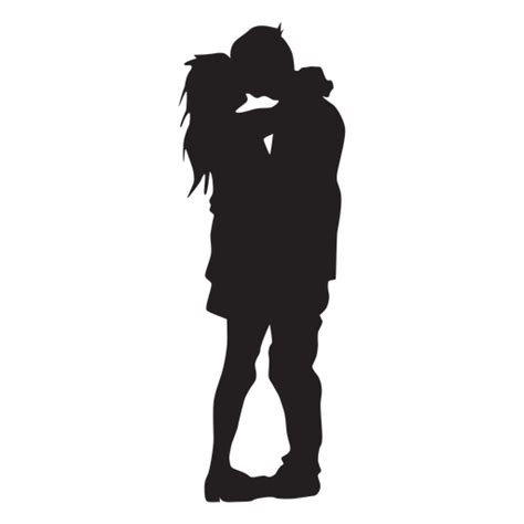 Kissing Couple Silhouette Love Transparent Png And Svg Vector File