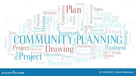 Community Planning Word Cloud Stock Illustration Illustration Of
