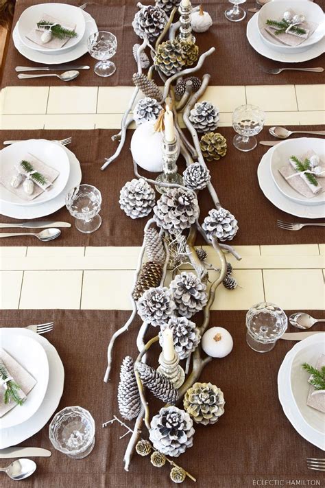 Winterlich Festliche Tischdeko Mit Naturmaterialien Mrs Greenery
