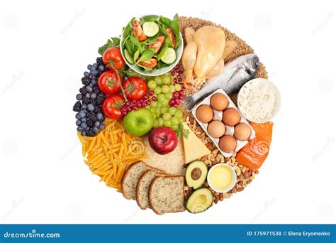 Healthy Food Diagram Stock Photo Image Of Diet Background 175971538