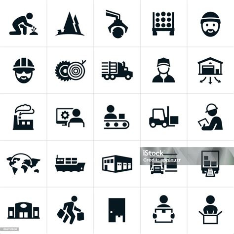 Product Supply Chain Icons Stock Illustration Download Image Now