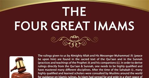 The Four Great Imams Of Fiqh How To Pray Namaz