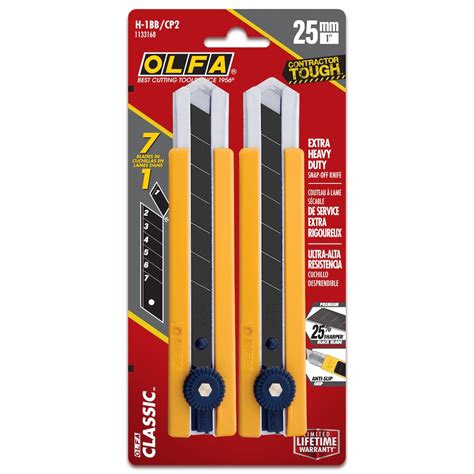 Olfa 25mm Snap Off Utility Knife 2 Pack The Home Depot Canada