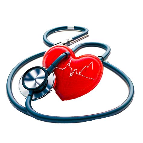 3d Icon Medical Heart Stethoscope With Transparent Background 22984740 Png