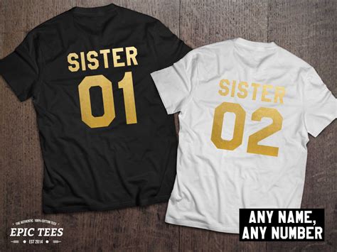 Sister 01 Shirts Matching Best Friends Shirts Unisex