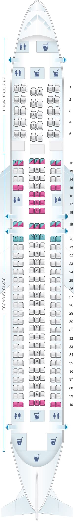 Seat Map Latam Airlines Boeing B767 300