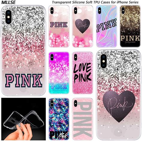 Hot Victoria Secret Pink Fashion Silicone Case Cover For Apple Iphones
