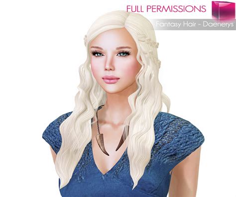 Second Life Marketplace Full Perm Mi Rigged Mesh Fantasy Hair Daenerys