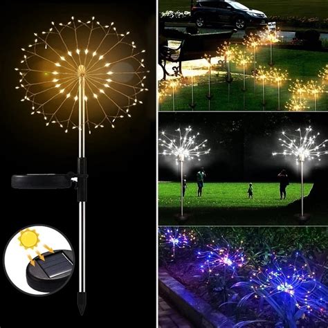 Outdoor Led Solar Fireworks Lights 90120150 Leds Grandado