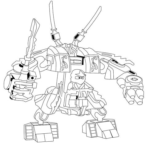 Lego ninjago is een speciale spelset van de bekende deense bouwsteentjes voor jongens. 28 Collection Of Ninjago Mech Coloring Pages High Quality ...