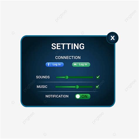 Game Setting And Login Panel Design In Free Vector Game Signup Game