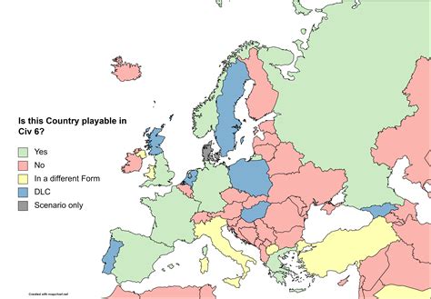 Map Of Europe Based On What Countries Are Playable In Civ 6 Idk Im