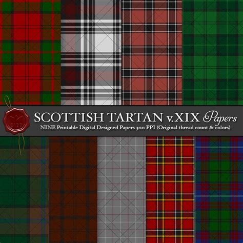 Digital Printable Scottish Tartans Highland Clan Dunbar Etsy Australia