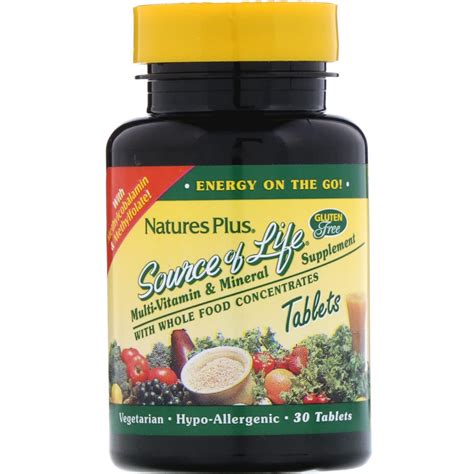Natures Plus Source Of Life Multi Vitamin And Mineral Supplement With