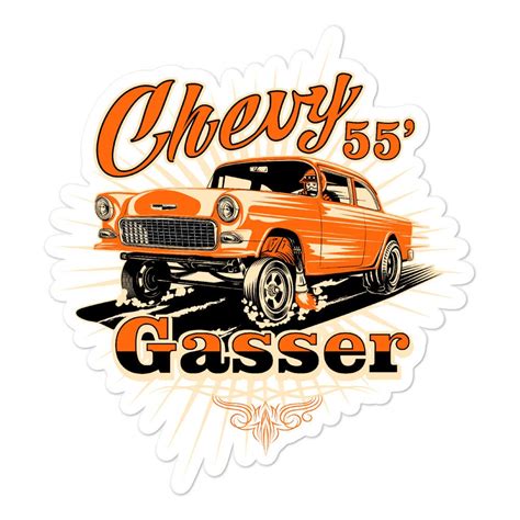55 Chevy Hot Rod Gasser Bubble Free Stickers T For Dad Etsy Australia
