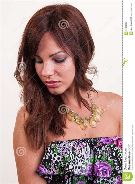 Portrait Of A Beautiful Young Woman Posing Stock Photo Image Of