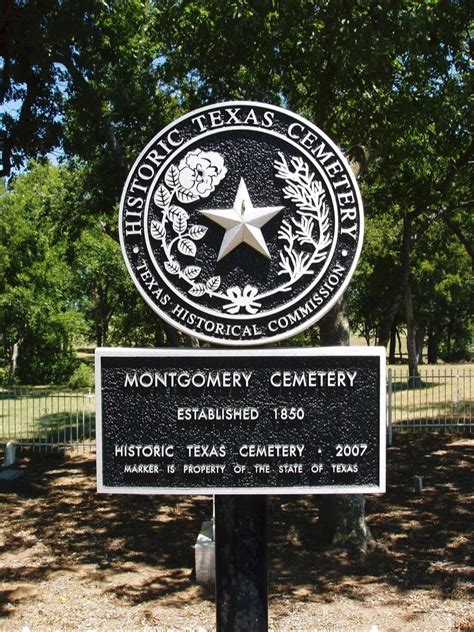 Montgomery Cemetery Texas Historical Markers